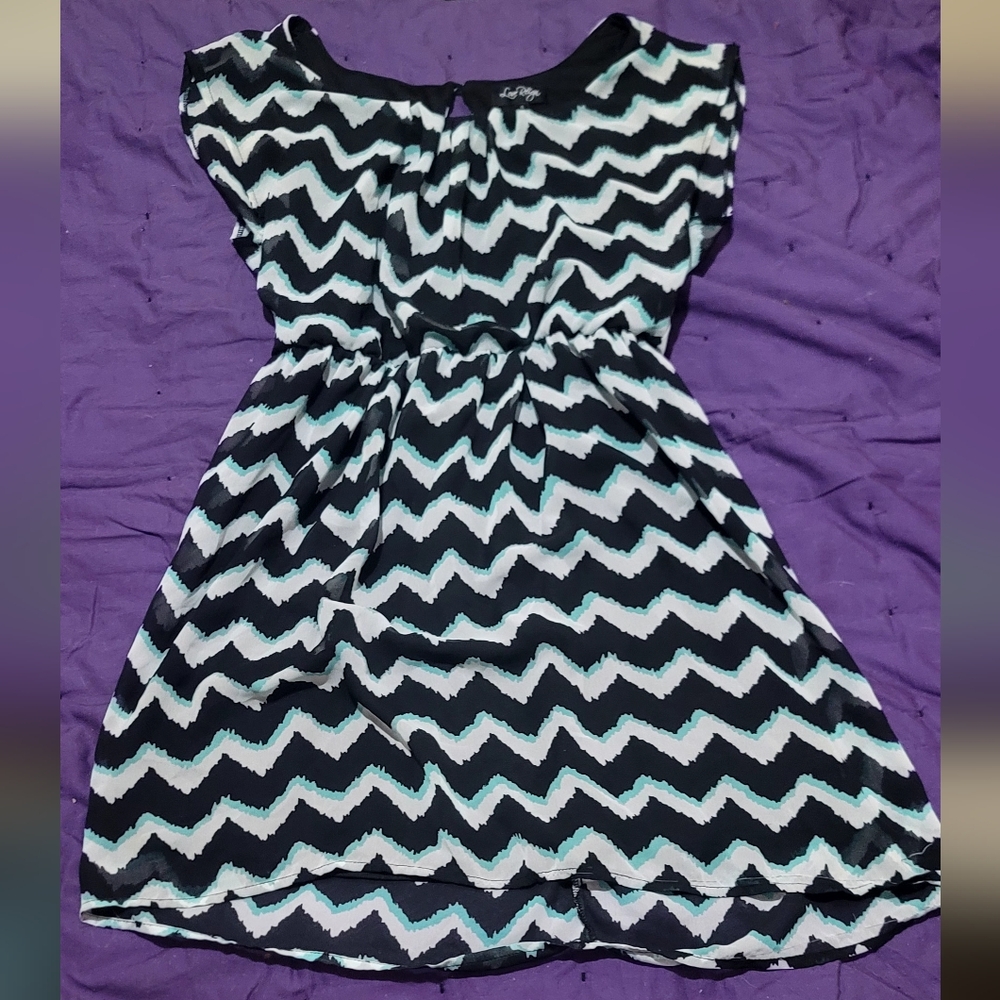 Turquoise Chevron Dress